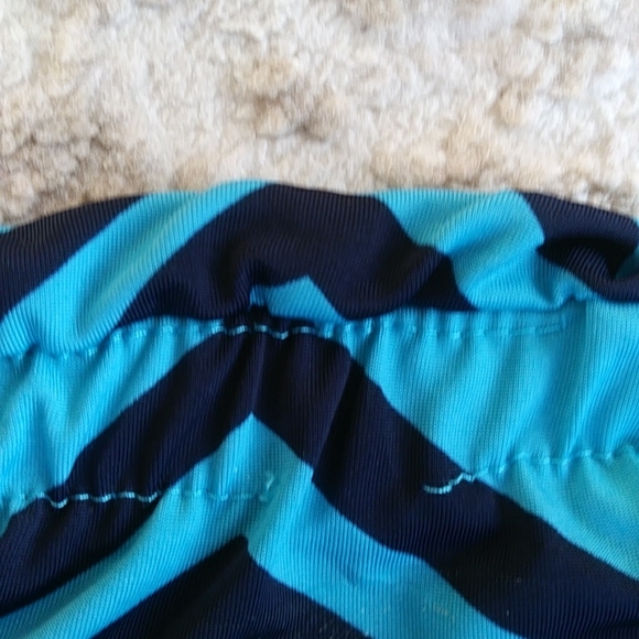 Vintage Lucy Lucy Love Chevron Maxi Side Tie A-Line Skirt XS Blue Navy - Picture 8 of 13